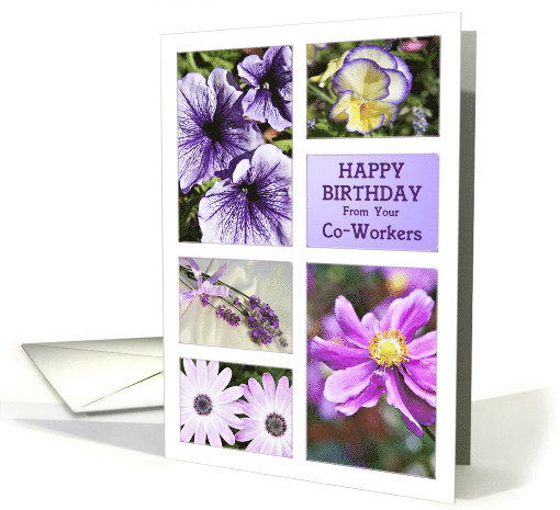From Co-Workers,Birthday with Lavender Flowers card (1005409)