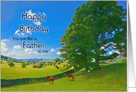 Like a Father, Birthday, Landscape Painting with Horses card