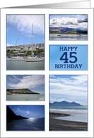 45th Birthday Sea Views card