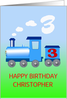 3rd Birthday Add a Name, with Train card