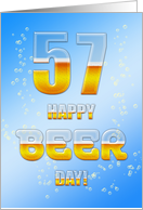 Beer drinking 57th Birthday card