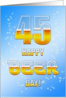 Beer drinking 45th Birthday card
