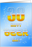 Beer drinking 38th Birthday card