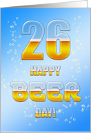 Beer drinking 26th Birthday card