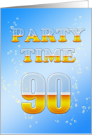 90th Birthday Party Invitation Beer Drinking card