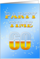 60th Birthday Party Invitation Beer Drinking card