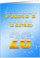 26th Birthday Party Invitation Beer Drinking card