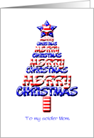 For a Soldier Mom, Patriotic Christmas Tree card