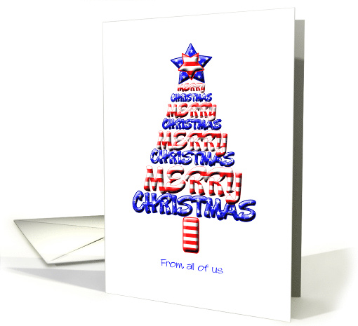 From All of Us, Patriotic Christmas Tree card (1162396)