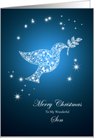 For son,Dove of peace Christmas card