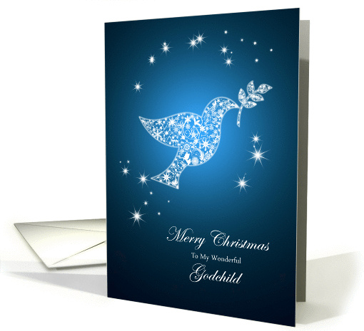 For godchild,Dove of peace Christmas card (1163282)