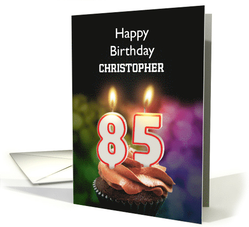 85th Birthday Candles Add a Name card (1173664)
