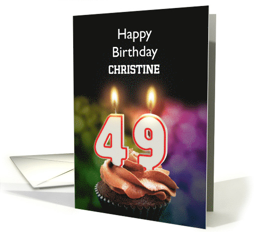 49th Birthday Candles Add a Name card (1174010)