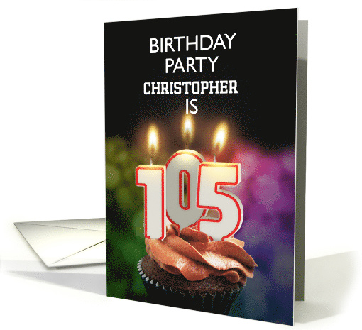 105th Birthday Party Invitation Add A Name with Candles card (1175446)