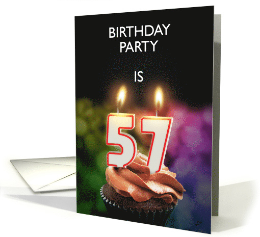 57th Birthday Party Invitation Candles card (1177212)