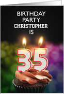 35th Birthday Party Invitation Candles card