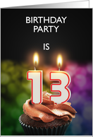 13th Birthday Party Invitation Candles card