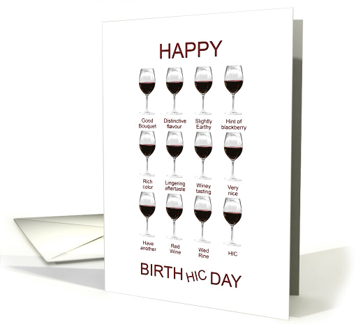 Wine Tasting Funny Birthday card (1183340)