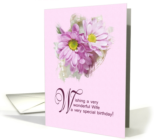 Wife Birthday with Daisies card (1215594)