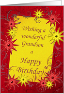 Grandson Birthday Stars card