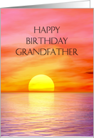 Grandfather, Birthday,Sunset over the Ocean card