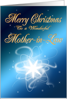 For mother-in-law, an abstract Christmas star card