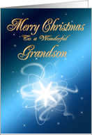 For grandson, an abstract Christmas star card