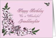 Granddaughter Birthday Flowers card
