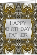 Father Birthday Metal Abstract card