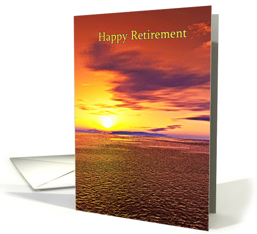 Happy Retirement Beautiful Sunset card (282021)
