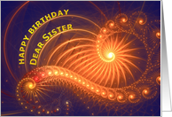 Sister Birthday Bright Lights card