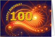 100th Birthday Bright Lights card