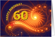 60th Birthday Bright Lights card