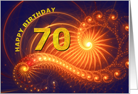 70th Birthday Bright Lights card