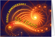 50th Wedding Anniversary Bright Lights card