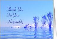Hospitality Thank You Tranquil water card