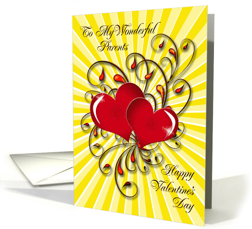 Parents Entwined Hearts Valentine's Day card (336585)
