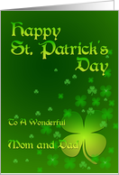 Mother and Father St Patrick’s Day Shamrocks card