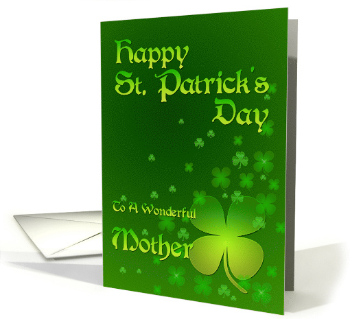 Mother St Patrick's Day Shamrocks card (353883)