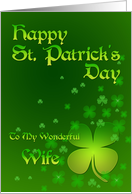Wife St Patrick’s Day Shamrocks card