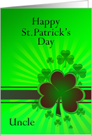 Uncle St Patrick’s Day Shamrocks card