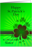 Sister St Patrick’s Day Shamrocks card