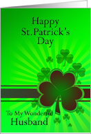 Husband St Patrick’s Day Shamrocks card