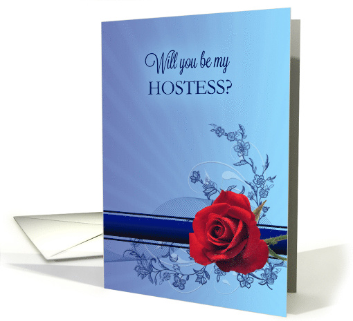 Hostess Request with a Red Rose card (389939)
