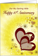 10th Wedding Anniversary for Wife card