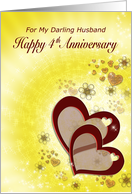 4th Wedding Anniversary for Husband card