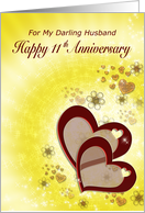 11th Wedding Anniversary for Husband card