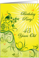 45th Birthday Party card
