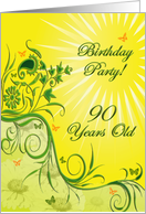 90th Birthday Party card