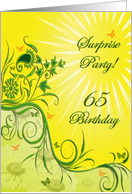 Surprise 65th Birthday Party card